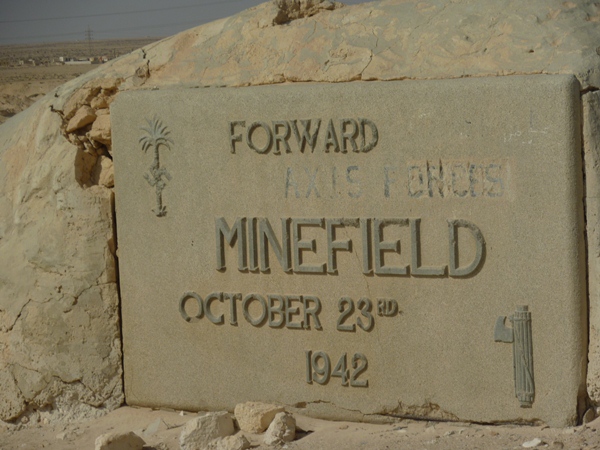 Monument denoting the position of the forward Axis Minefield
