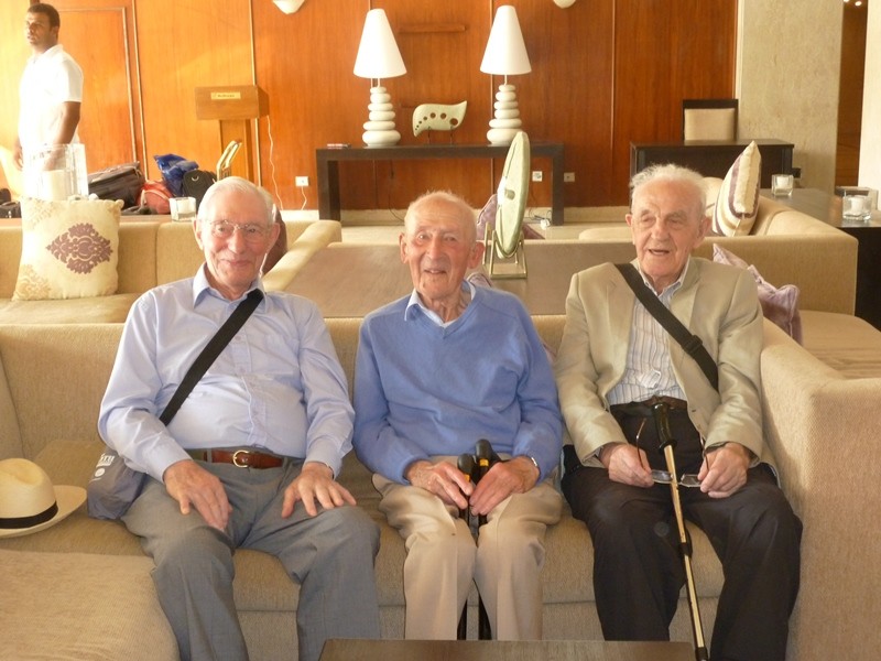 The three veterans: Left to right Len Burritt, Peter Roach and Neville Brown