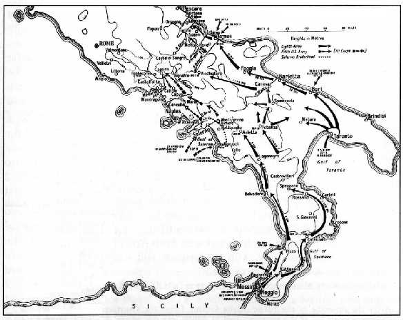 Map of Italian Campaign in 1944. Click to see larger version.