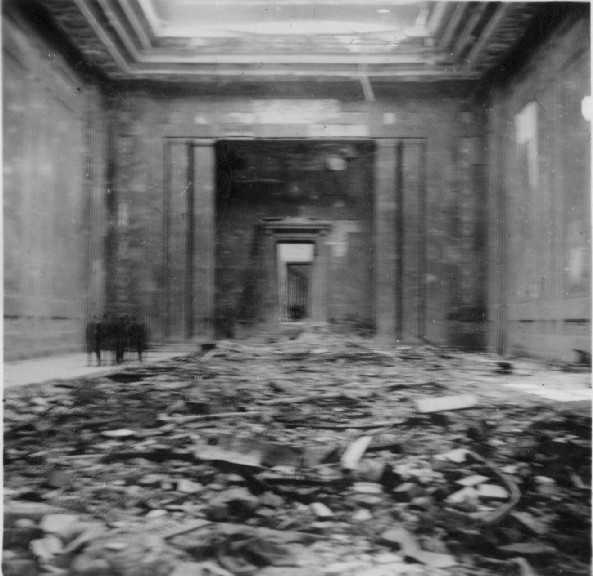 Debris inside the Reichs Chancellery.