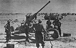 Bofors 40mm Light Anti-Aircraft Gun from 15th LAA Regt. near Himeimat Ridge in 1942