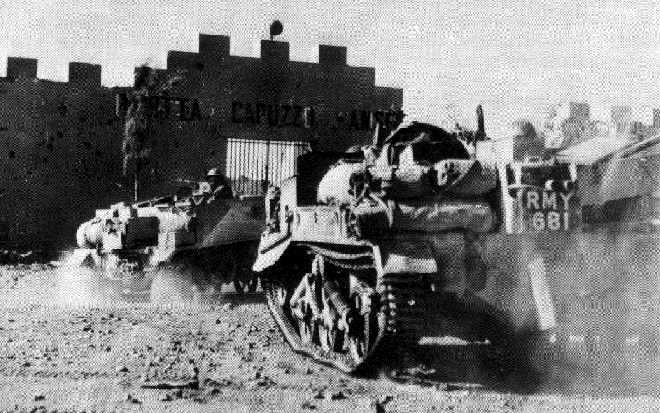 Bren Gun Carriers outside Fort Capuzzo after its capture in 1940