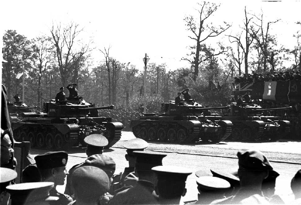 More Comet Tanks, from 1st RTR during the Victory Parade. Photographer Reg Pidsley Copyright © Rob Clayton